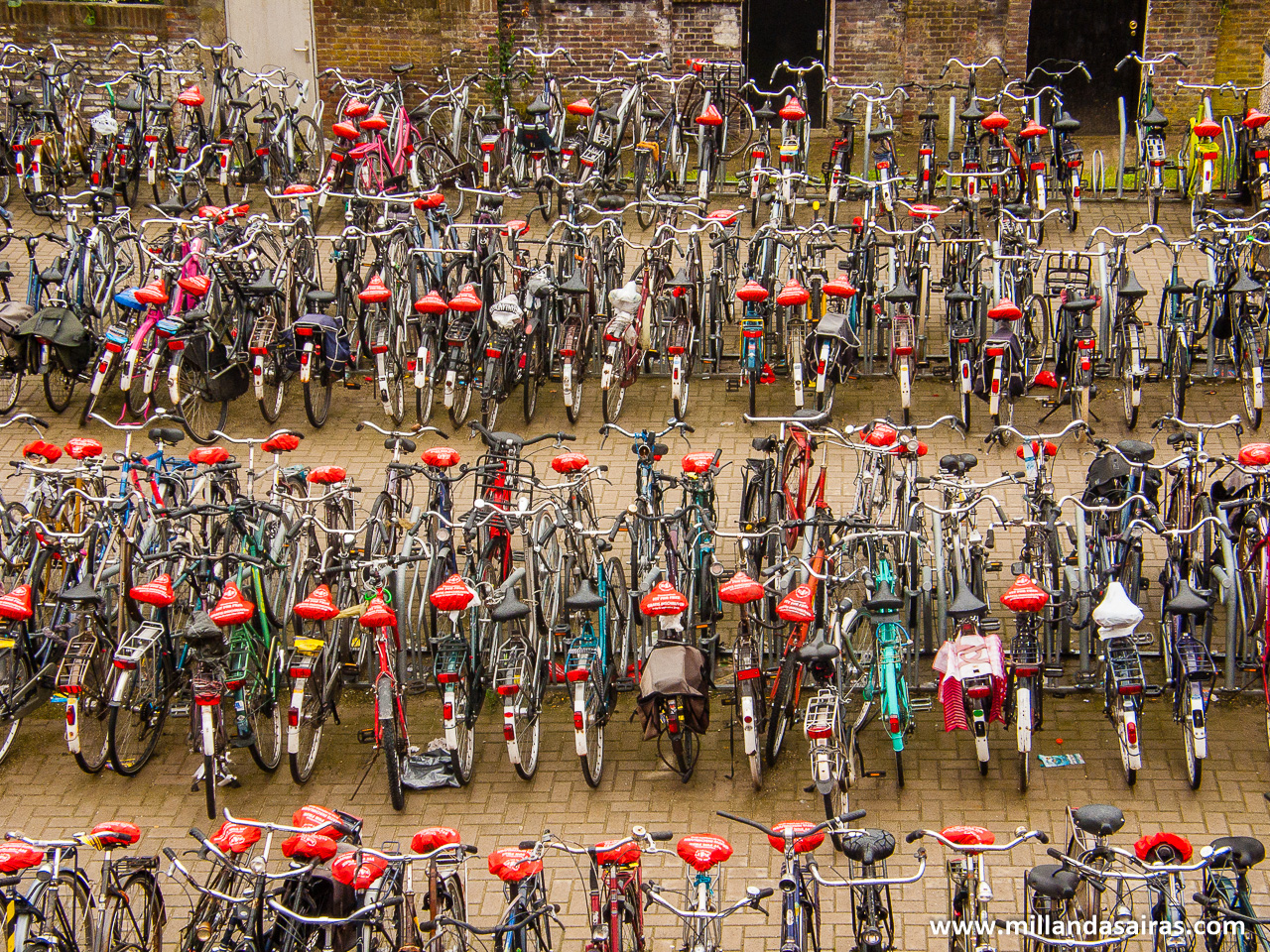 Aparcamiento de bicicletas en el centro de Arnhem