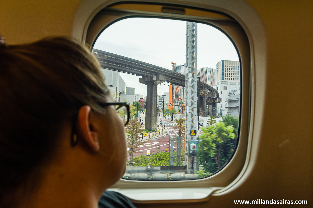 Viajando en Shinkansen